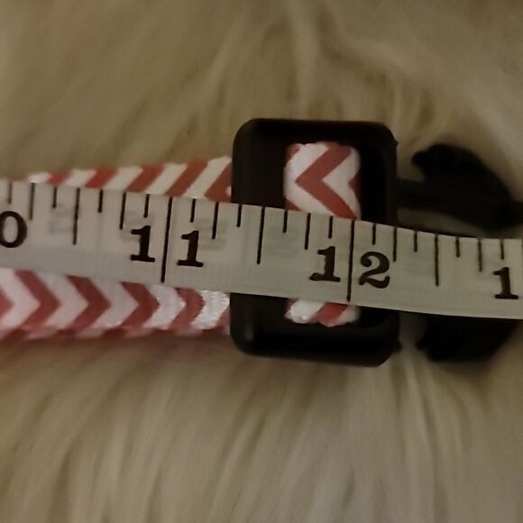 DOG COLLAR PINK AND WHITE L/XL - Picture 5 of 5